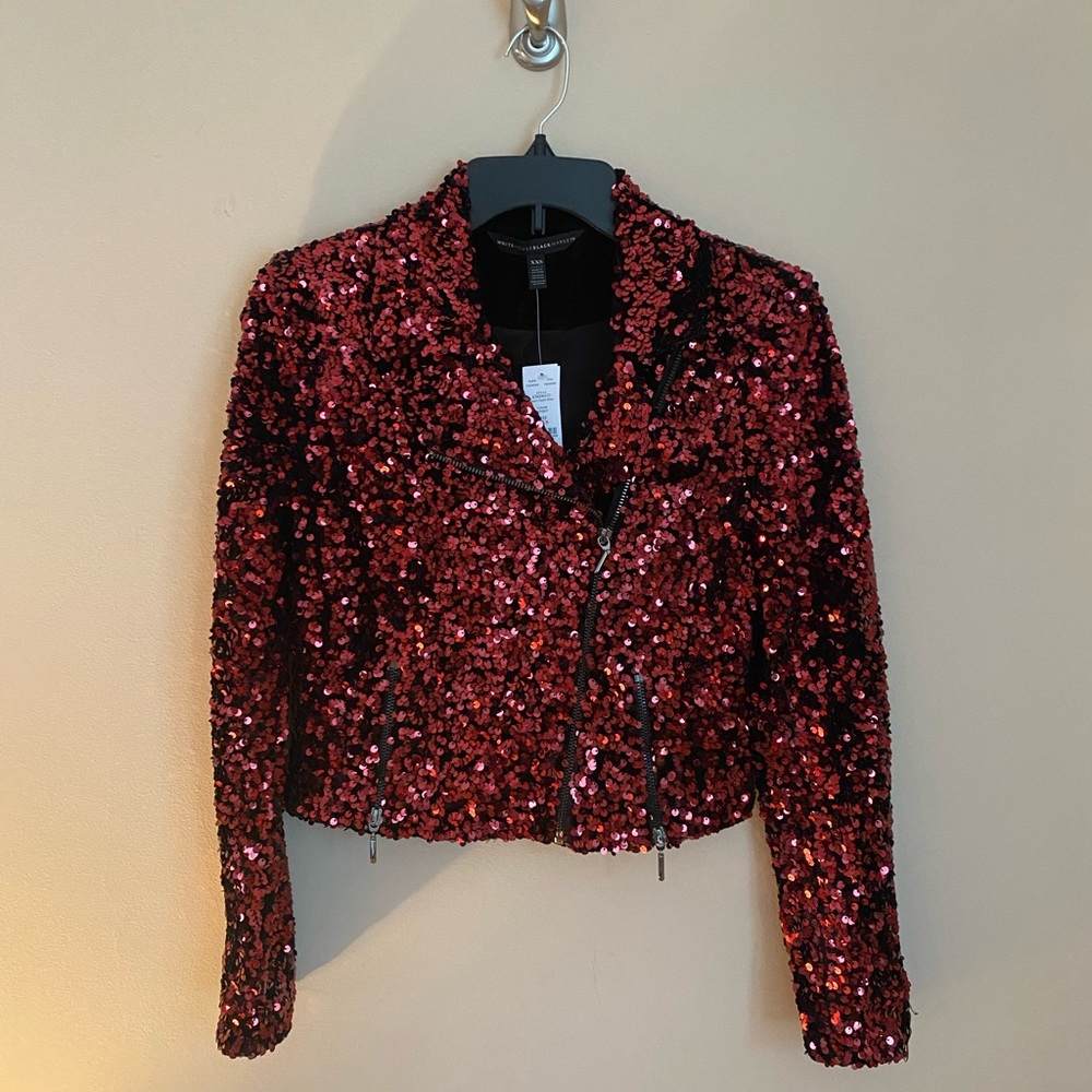 WHBM • Red Sequin Blazer